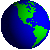 Pixelated GIF of the Earth.